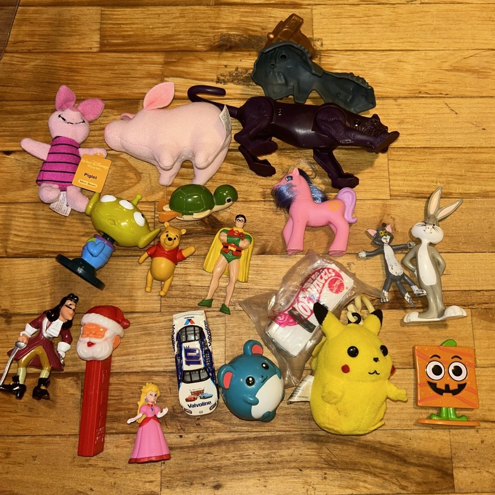 Vintage Toy Junk Drawer Lot Pokemon, Nintendo,‎ Disney D2